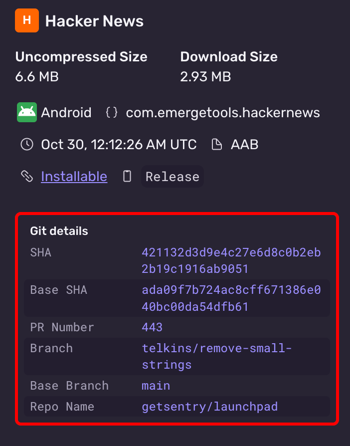 Upload metadata